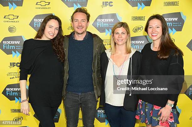 Producers Ashleigh Phillips, Giles Andrew and Jessica Latham, and line producer Traci Carlson attend the "Sequoia" premiere during the 2014 SXSW...