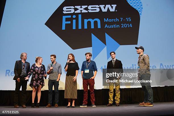 Actors Todd Lowe, Sophi Bairley, Dustin Milligan and Aly Michalka, director Andy Landen, screen writer Andrew Rothschild and Ezra Venetos take part...