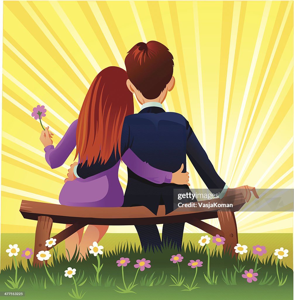 Young Vintage Couple In Love High-Res Vector Graphic - Getty Images