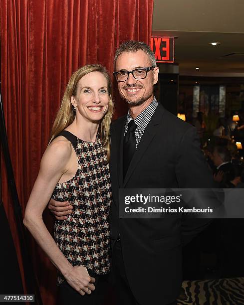 Dancer Wendy Whelan and guest attend the New York Premiere after party of 'A Little Chaos' at Monkey Bar on June 17, 2015 in New York City.