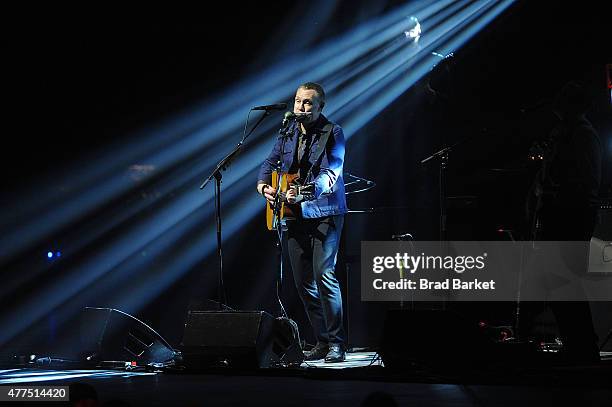 Musician David Gray performs at the David Gray in Concert at Radio City Music Hall on June 17, 2015 in New York City.