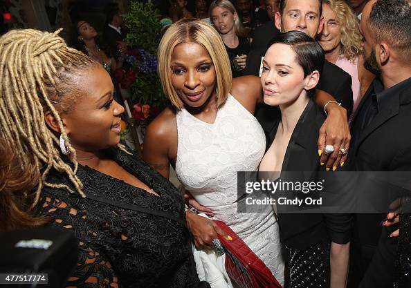 Singer Mary J. Blige and actress Rose McGowan attend the Casa Reale