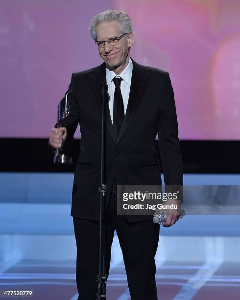 David Cronenberg accepts his award for Lifetime Acheivement Award at the 2014 Canadian Screen Awards at Sony Centre for the Performing Arts on March...