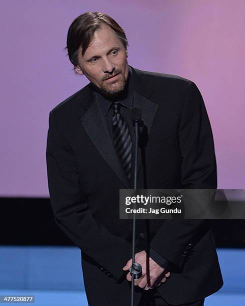 Viggo Mortensen presents the Lifetime Acheievement award to David Cronenberg at the 2014 Canadian Screen Awards at Sony Centre for the Performing...