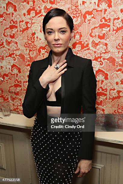 Actress Rose McGowan attends the Casa Reale Fine Jewelry Launch at The Box on June 17, 2015 in New York City.