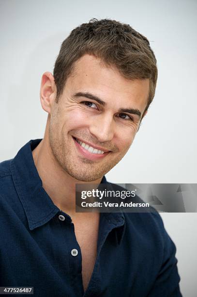 Theo James at the "Divergent" Press Conference at the Four Seasons Hotel on March 8, 2014 in Beverly Hills, California.