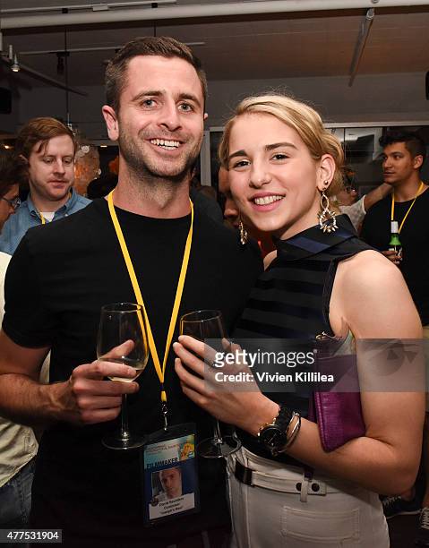 Composer David Saunders and actress Grace Moore attend the 2015 Palm Springs International ShortFest day 2 on June 17, 2015 in Palm Springs,...