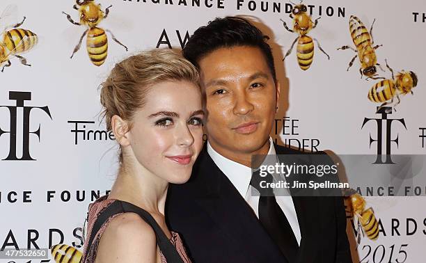 Actress Kiernan Shipka and designer Prabal Gurung attend the 2015 Fragrance Foundation Awards at Alice Tully Hall at Lincoln Center on June 17, 2015...