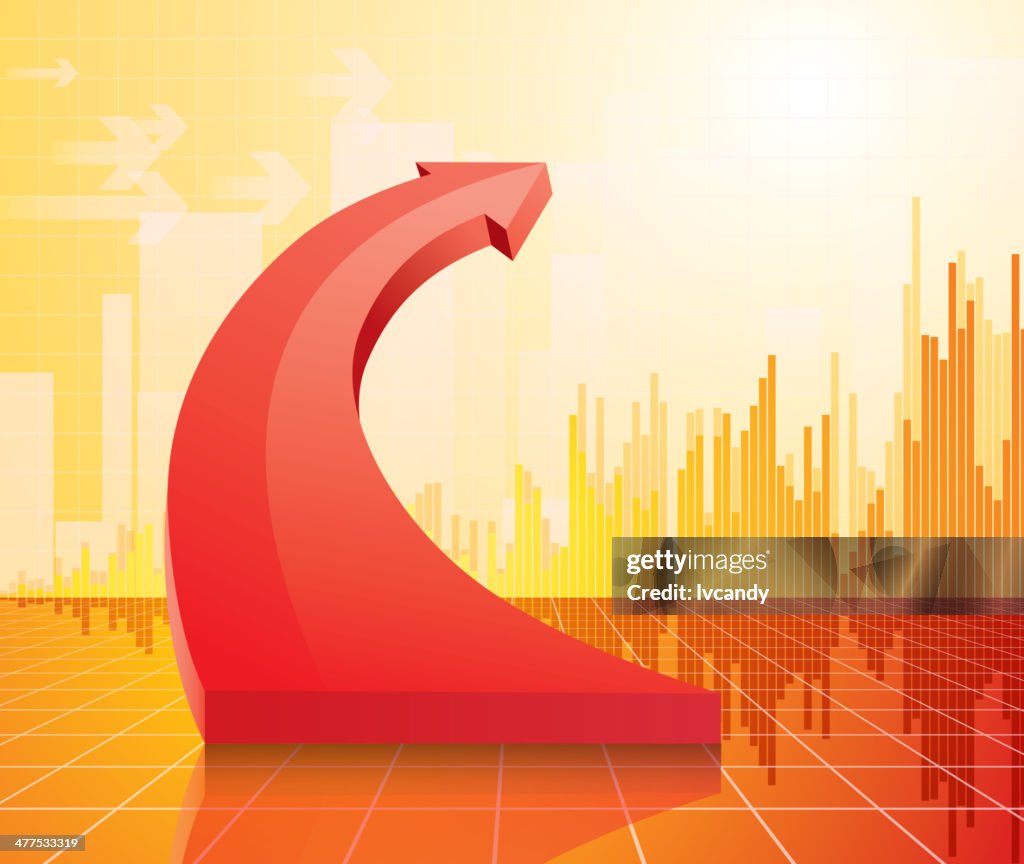 Red Arrow In Business Background High-Res Vector Graphic - Getty Images