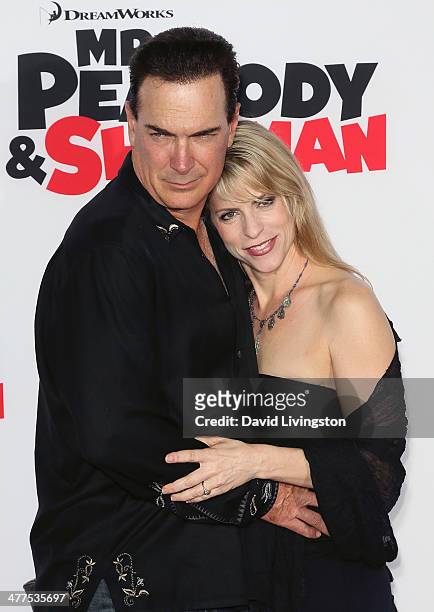 Actor Patrick Warburton and wife Cathy Jennings attend the premiere of Twentieth Century Fox and DreamWorks Animation's "Mr. Peabody & Sherman" at...