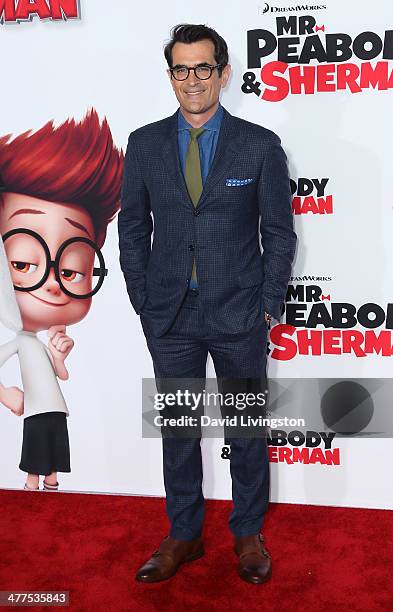 Actor Ty Burrell attends the premiere of Twentieth Century Fox and DreamWorks Animation's "Mr. Peabody & Sherman" at the Regency Village Theatre on...