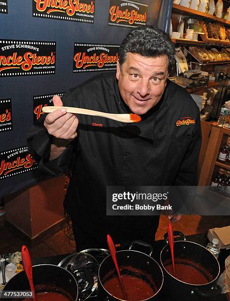 Steve Schirripa attends Uncle Steve's Pasta Sauce cooking demo and meet & greet at Grace's Marketplace on March 9, 2014 in Greenvale, New York.