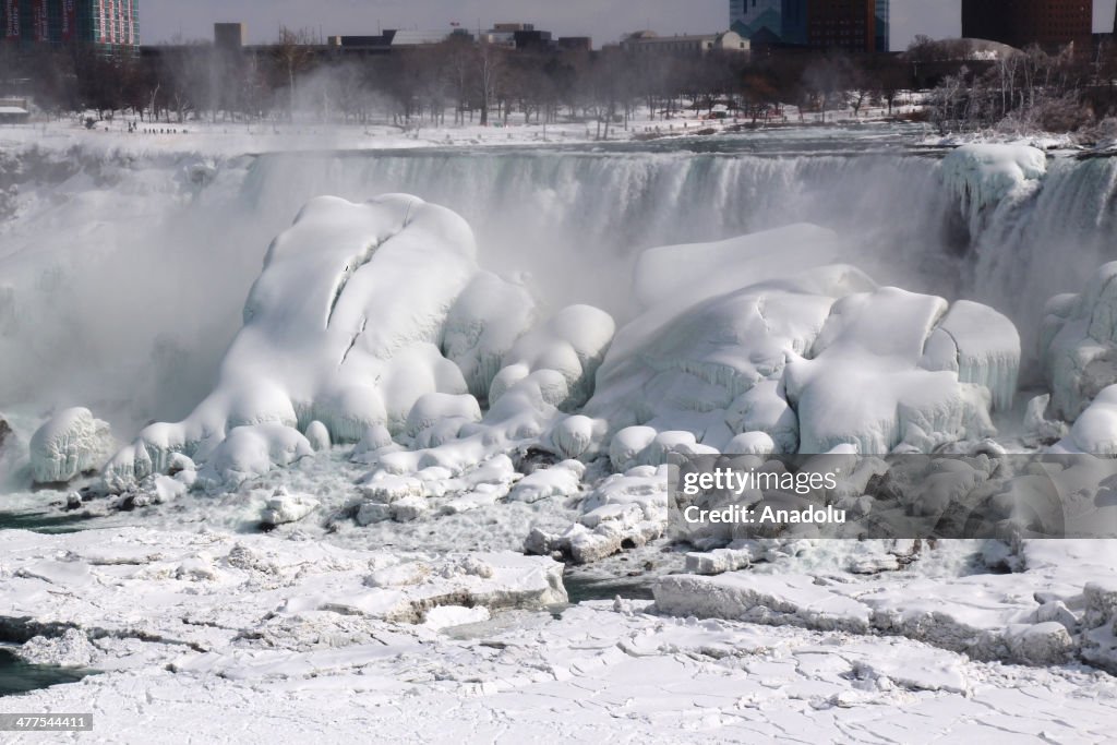 Niagara Falls freezes over