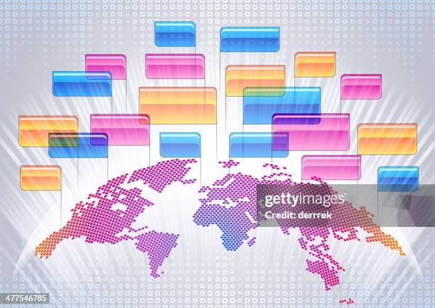 global communications - server lights stock illustrations