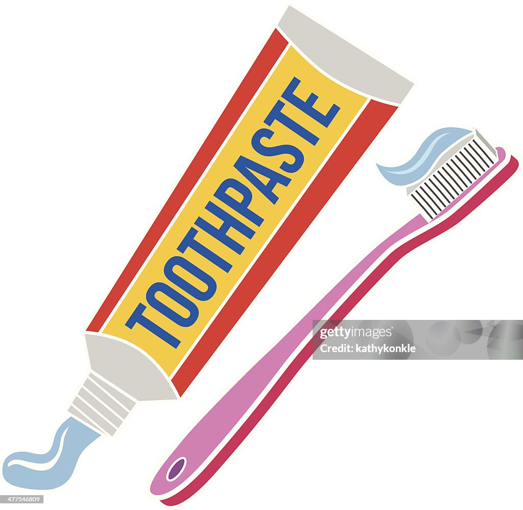 Tooth Paste And Brush High-Res Vector Graphic - Getty Images
