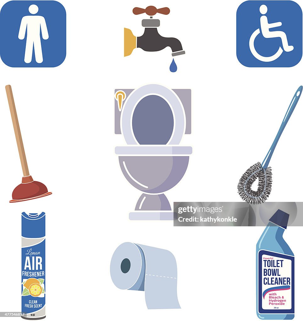 Homens de ícone de ambiente definidos em cores