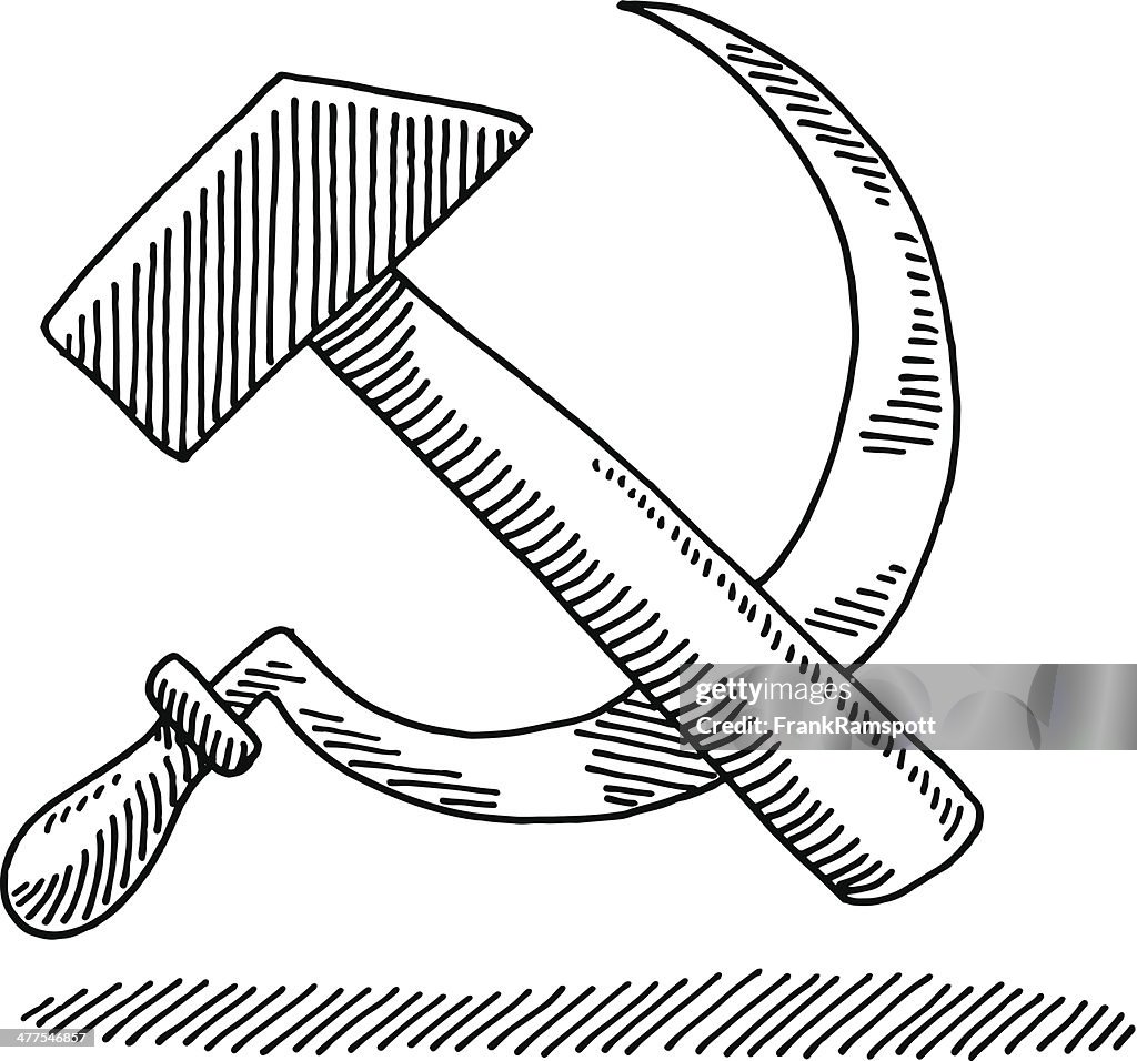 Hammer And Sickle Symbol Drawing