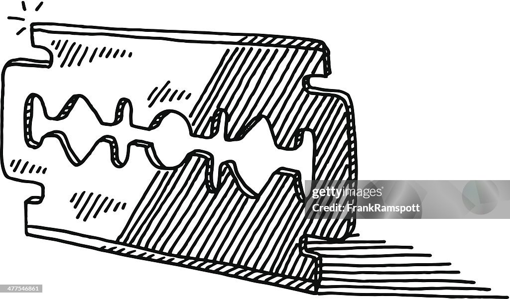Razor Blade Line Drawing at Darnell Hamilton blog
