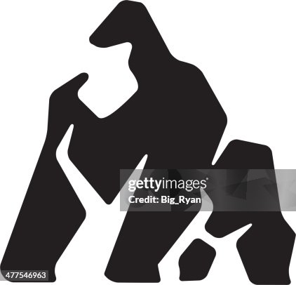 Stylized gorilla design Stylized gorilla design