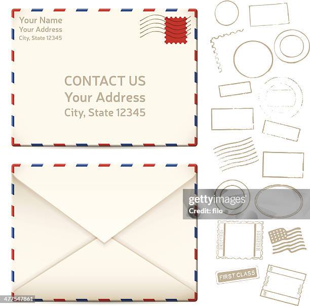 contact us mail letters - cancellation stock illustrations
