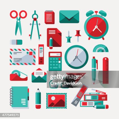 Flat Design Elements - Office Flat Design Elements - Office