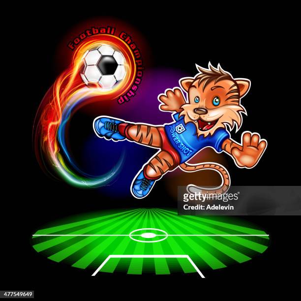championship football player - indochinese tiger stock illustrations