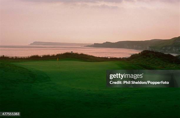 The fifth hole of the Royal Portrush Golf Club, County Antrim, 6th March 2002.