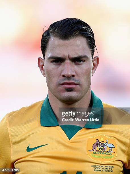 Portrait of James Troisi of Australia ahead of the 2018 FIFA World Cup Qualifier match between Kyrgyzstan and the Australian Socceroos at Dolen...