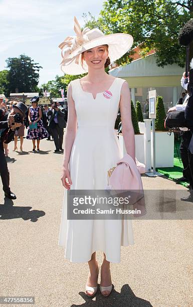 Eleanor Tomlinson attends Ladies Day on day 3 of Royal Ascot at Ascot Racecourse on June 18, 2015 in Ascot, England.