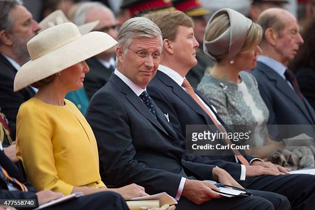 Queen Mathilde of Belgium, King Philippe of Belgium, King Willem-Alexander of the Netherlands, Queen Maxima of the Netherlands and Britain's Prince...