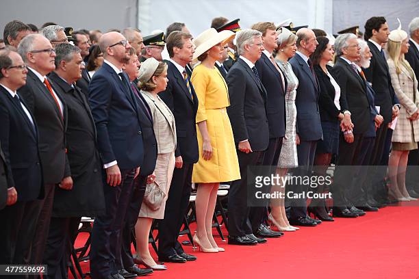 European royals including Queen Mathilde of Belgium , King Philippe of Belgium, Dutch King Willem-Alexander; Queen Maxima of the Netherlands and...