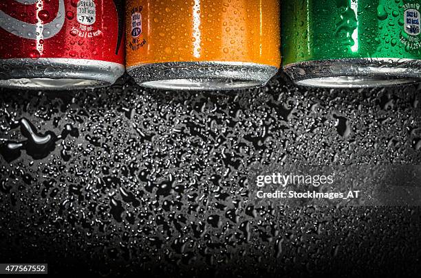 ice cold beverages - fanta stock pictures, royalty-free photos & images