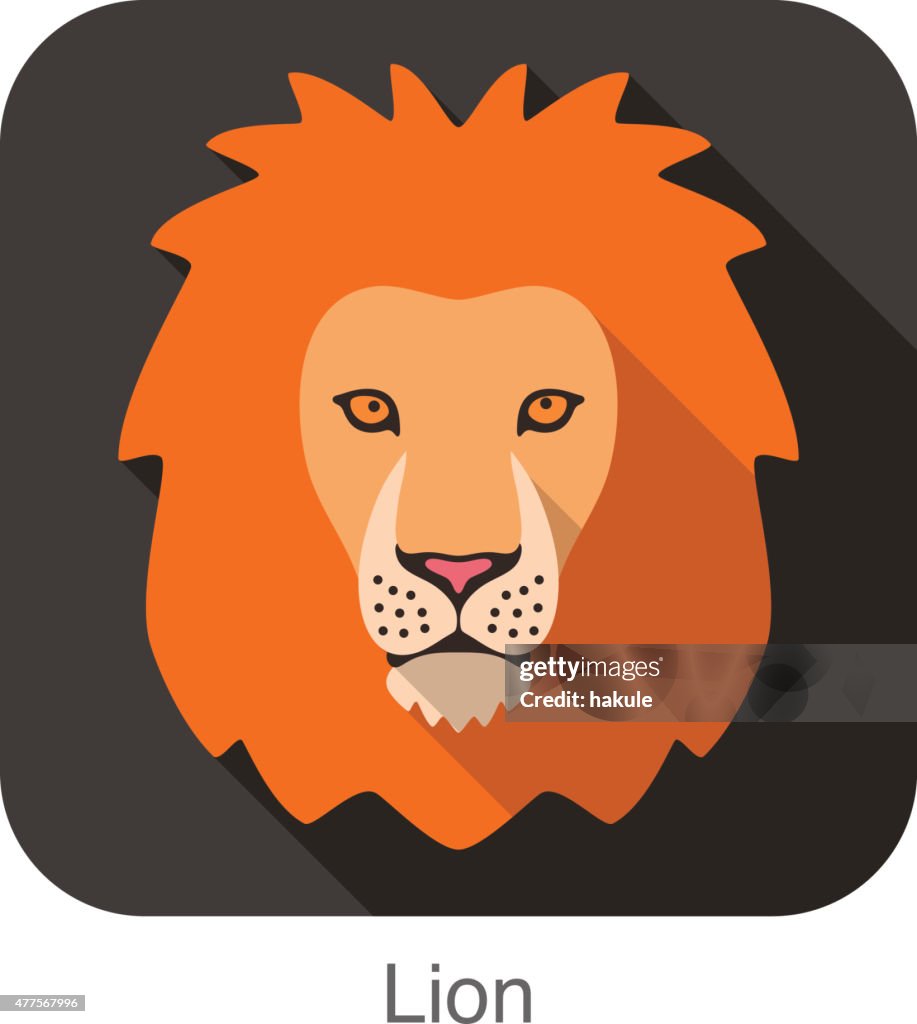 Lion Cat Breed Face Cartoon Flat Icon Design High-Res Vector Graphic -  Getty Images