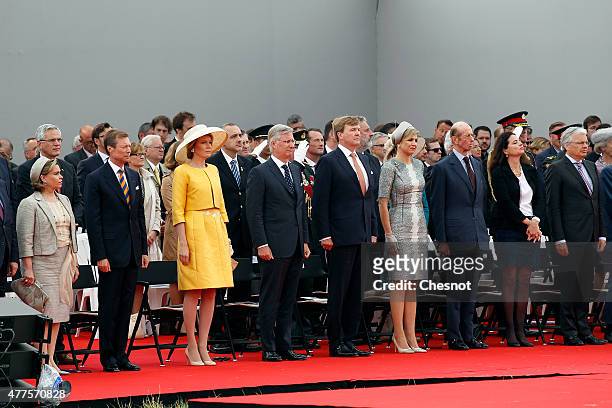 European royals including Grand Duchess Maria Teresa of Luxembourg, Grand Duke Henri of Luxembourg, Queen Mathilde of Belgium , King Philippe of...