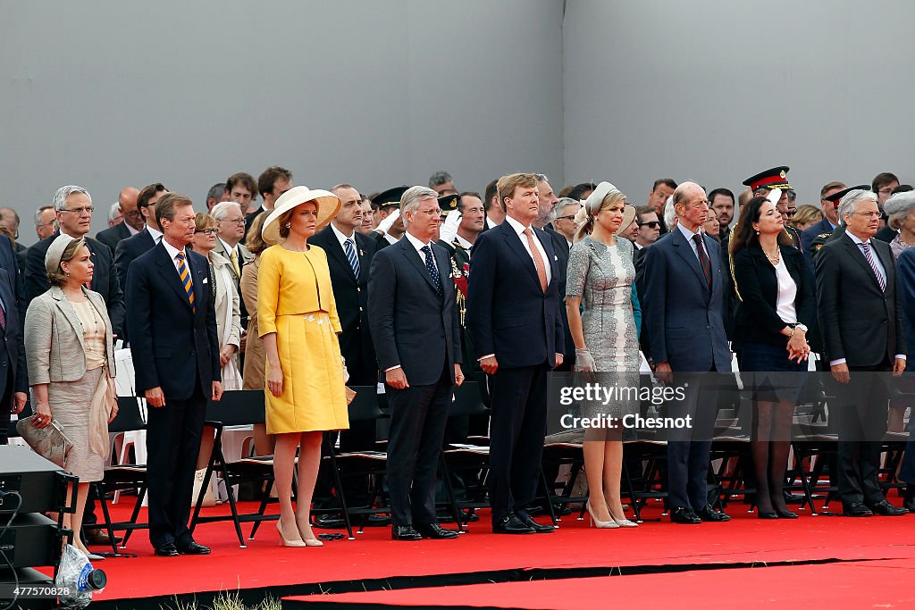 Belgian Federal Government Ceremony Commemorates The Bicentenary of the Battle of Waterloo At Lion's Mound