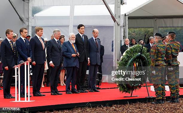 Grand Duke Henri of Luxembourg; Arthur Wellesley, son of the ninth Duke of Wellington; Dutch King Willem-Alexander; King Philippe of Belgium; Prince...