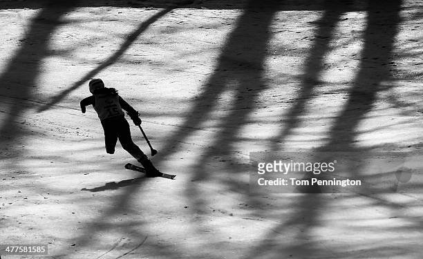 Stephanie Jallen of USA competes in the Women's Super-G - standing during day three of Sochi 2014 Paralympic Winter Games at Rosa Khutor Alpine...