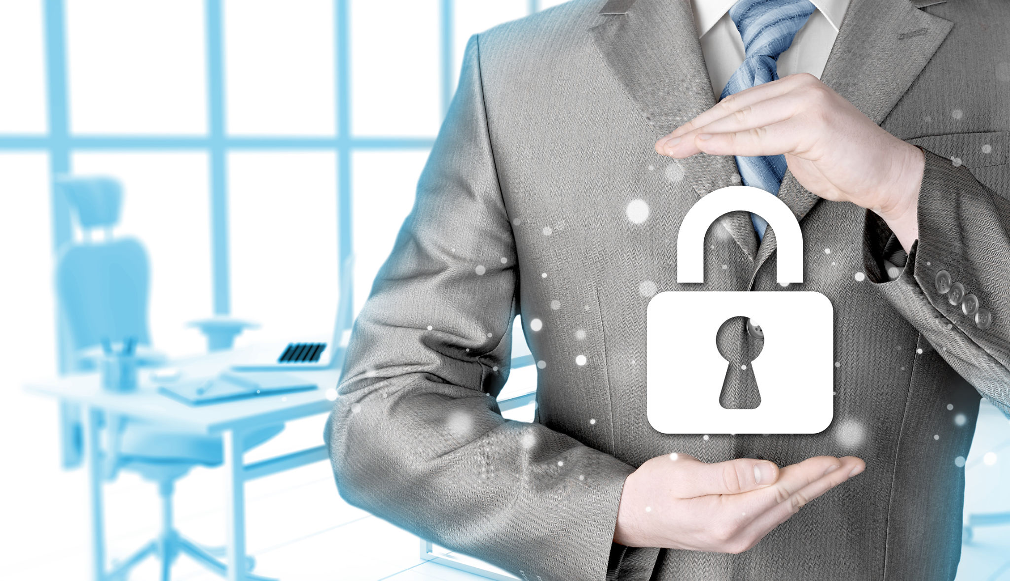 lock security businessman protect concept lock security businessman protect concept