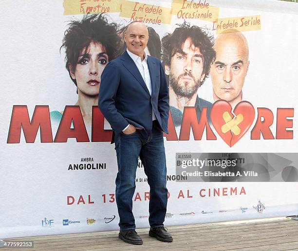 Actor Luca Zingaretti attends 'Maldamore' photocall at Villa Borghese on March 10, 2014 in Rome, Italy.