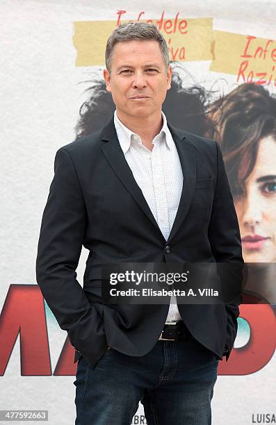 Director Angelo Longoni attends 'Maldamore' photocall at Villa Borghese on March 10, 2014 in Rome, Italy.