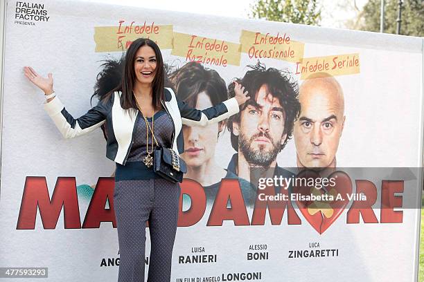 Producer Maria Grazia Cucinotta attends 'Maldamore' photocall at Villa Borghese on March 10, 2014 in Rome, Italy.