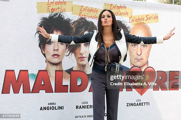 Producer Maria Grazia Cucinotta attends 'Maldamore' photocall at Villa Borghese on March 10, 2014 in Rome, Italy.