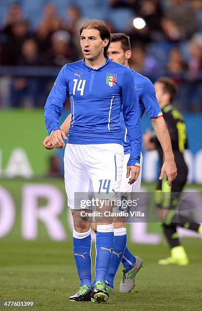 Gabriel Paletta of Italy during the international friendly match between Spain and Italy on March 5, 2014 in Madrid, Spain.