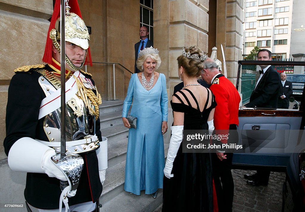 The Prince Of Wales & Duchess Of Cornwall Attend The Duke Of Wellington's Waterloo Banquet