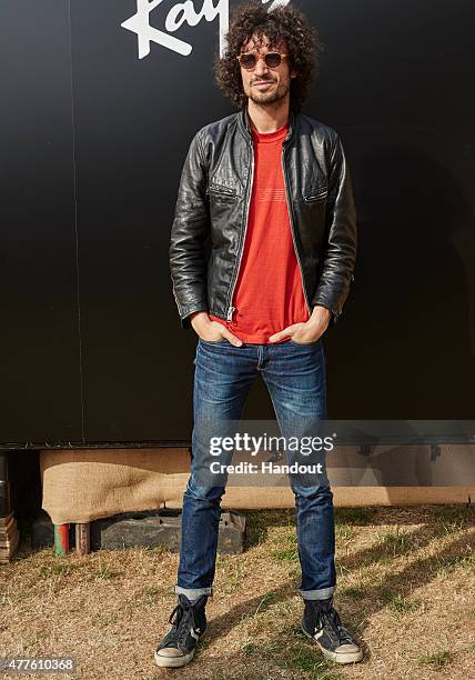 In this handout image supplied by Ray-Ban, The Strokes Fabrizio Moretti poses at the Ray-Ban Rooms at Barclaycard Presents British Summer Time in...
