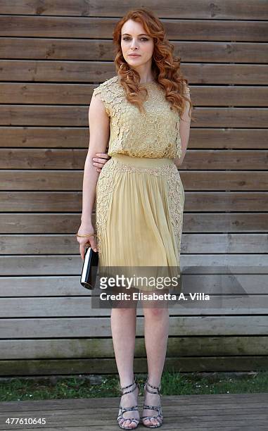 Actress Miriam Dalmazio attends 'Maldamore' photocall at Villa Borghese on March 10, 2014 in Rome, Italy.