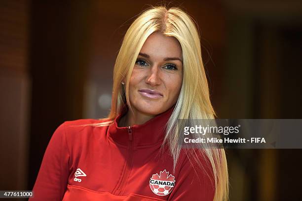 Kaylyn Kyle of Canada poses for a photo at the Coast Coal Harbour Hotel on June 18, 2015 in Vancouver, Canada.