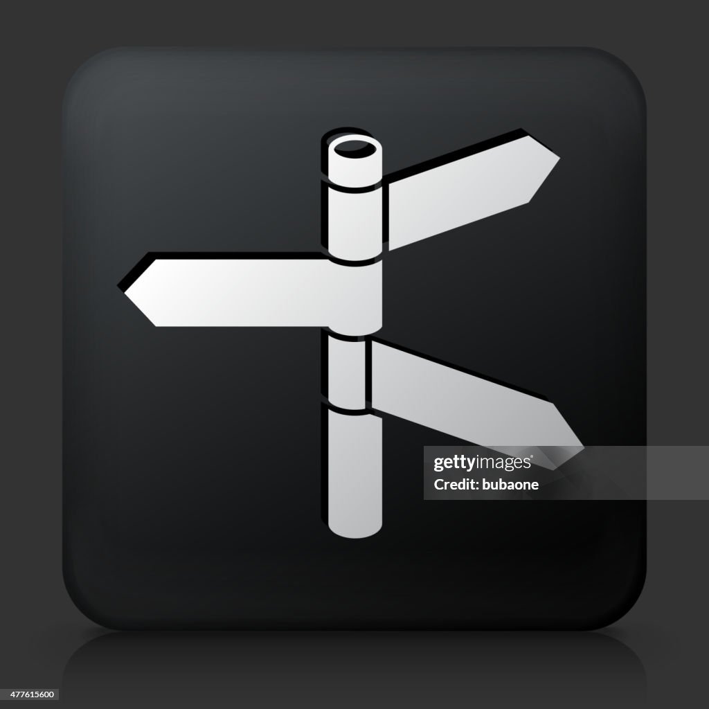 Direction Button Sign Black Square Button With Direction Signs High-Res Vector Graphic ...