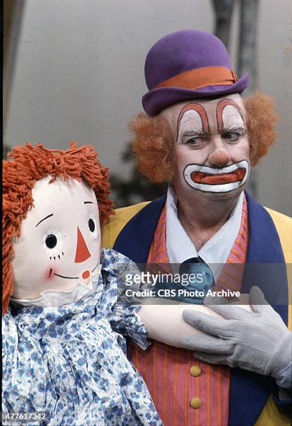 Bob Keeshan as the Town Clown on Captain Kangaroo. Image dated 1976.