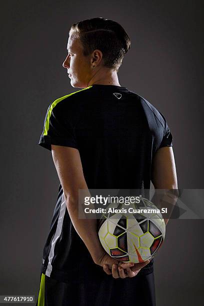 United States National Soccer team member, Abby Wambach is photographed for Sports Illustrated on May 2, 2015 in Newport Beach, California. PUBLISHED...